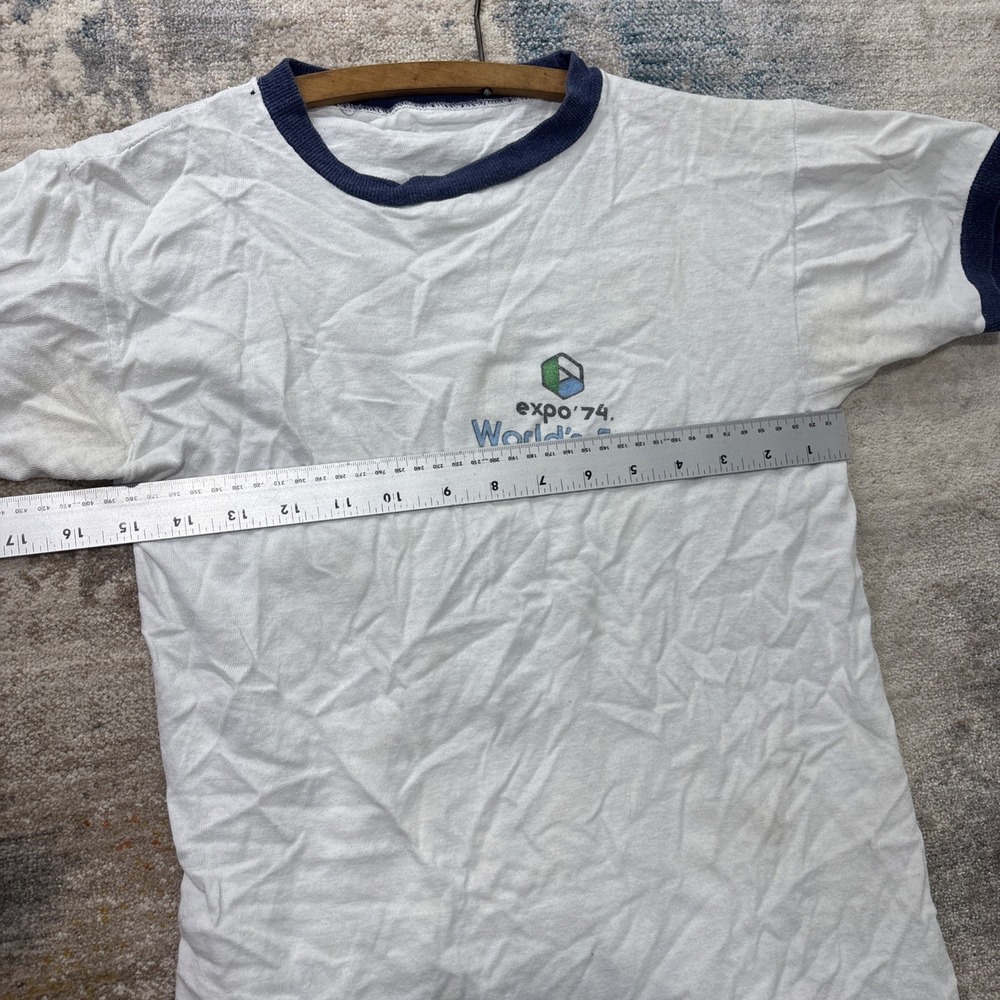Vintage 1974 Expo 74 Worlds Fair Spokane T Shirt Single Stitch Grunge Ringer